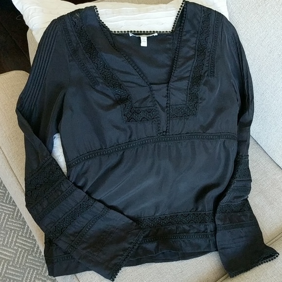 Derek Lam 10 Crosby Black 100% Silk Blouse - Picture 3 of 6